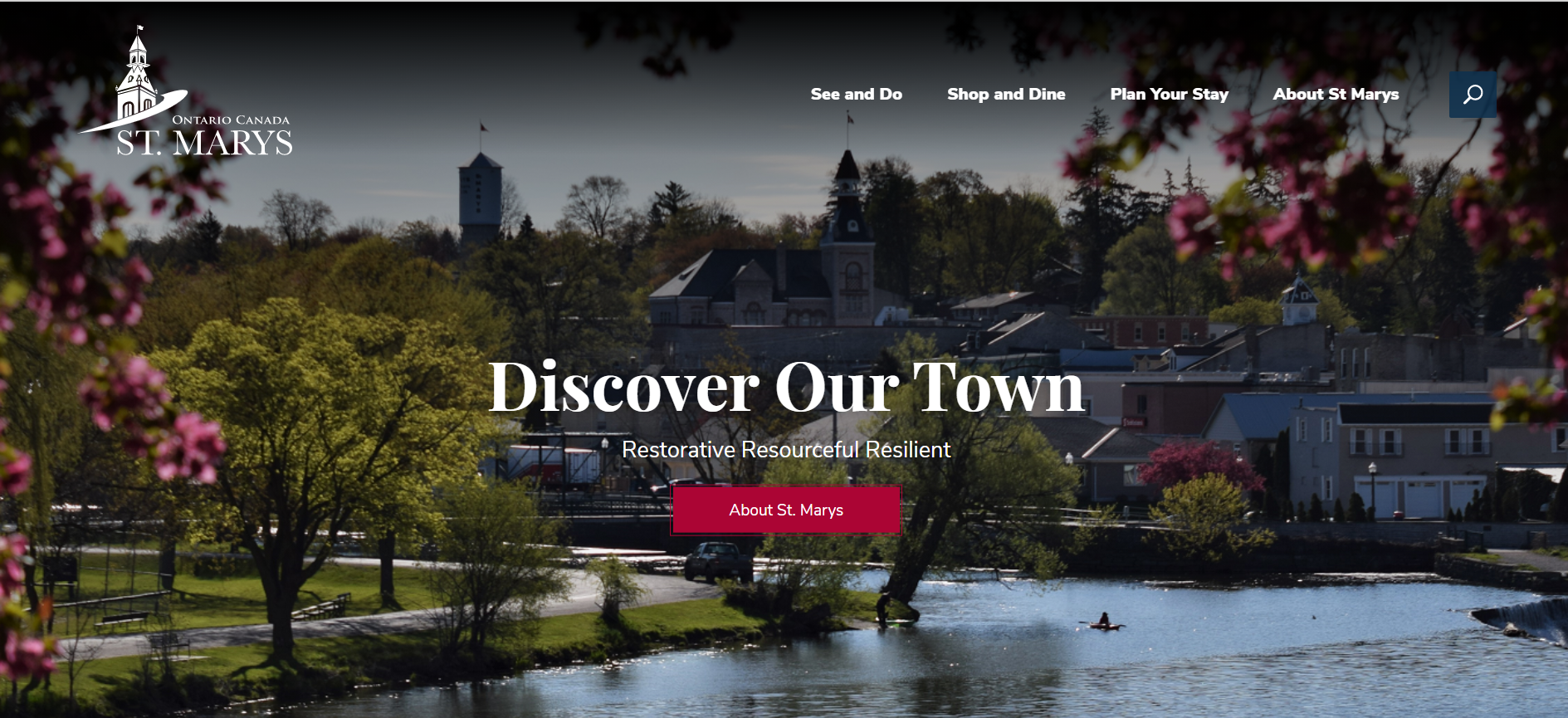 Home page of new tourism site