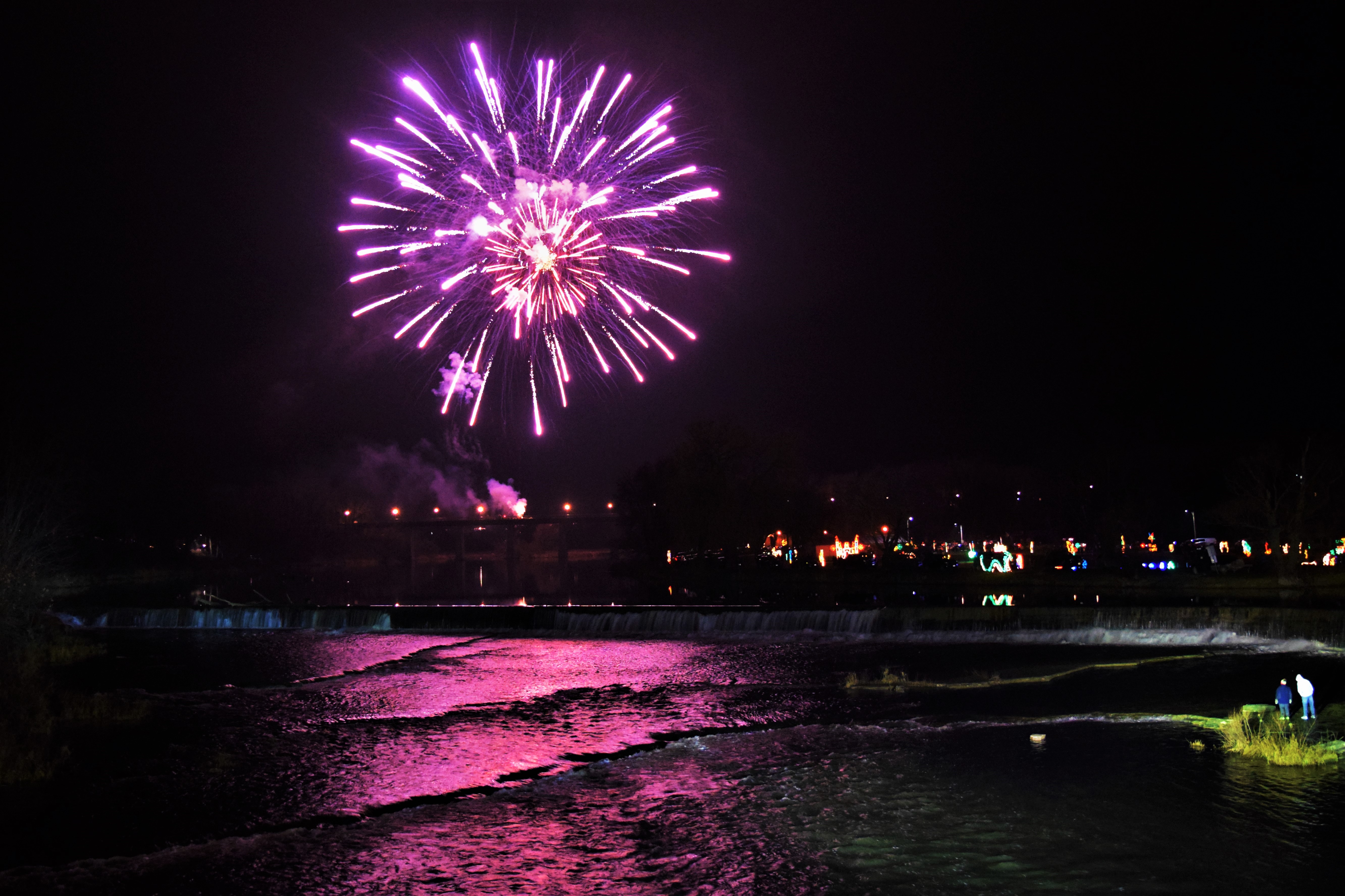 Fireworks in park