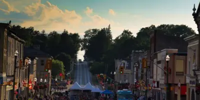 Crowd at downtown street festival